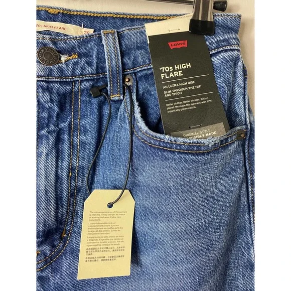 NWT Levi's 70s High Flare Jeans in Sonoma Step - Picture 8 of 15